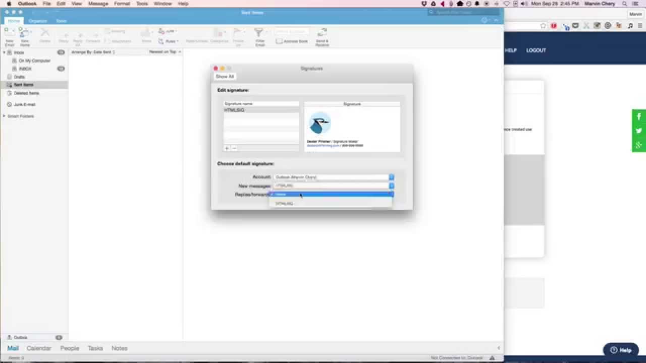 How To Setup Signature In Outlook For Mac